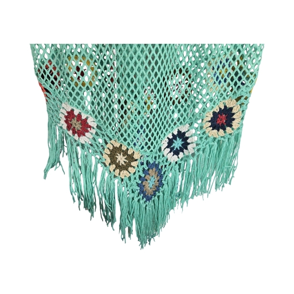 India Boutique Turquoise Crochet Swim Cover-Up - Picture 4 of 9